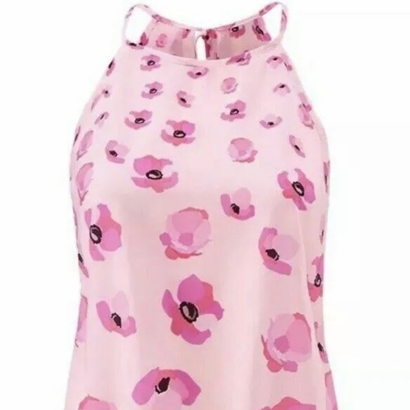 Cabi 5218 Tie-Back Halter Top Blouse Pink Floral M - Picture 2 of 6